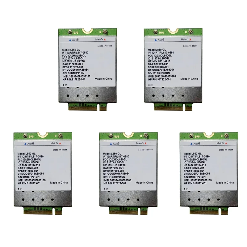 

B27B 5X L850-GL LT4210 FDD-LTE TDD-LTE Модуль карты 4G SPS, 917823-001 для ноутбука 430 440 450 G5