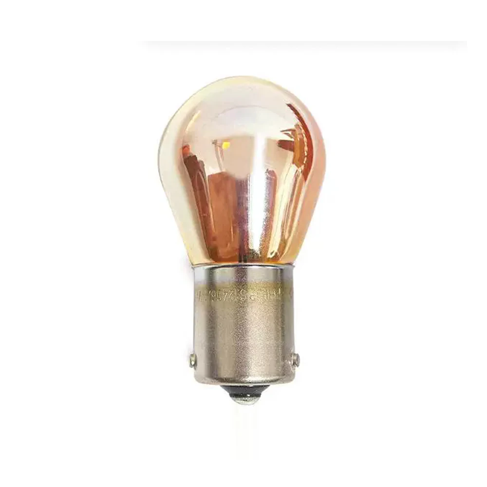 HoneyFly 2pcs Turn Signal Lamp Bulb BAU15S S25 12V PY21W 12496/SV E2 2F7 FRANCE Machine Tool B15S Wire Lighting Car