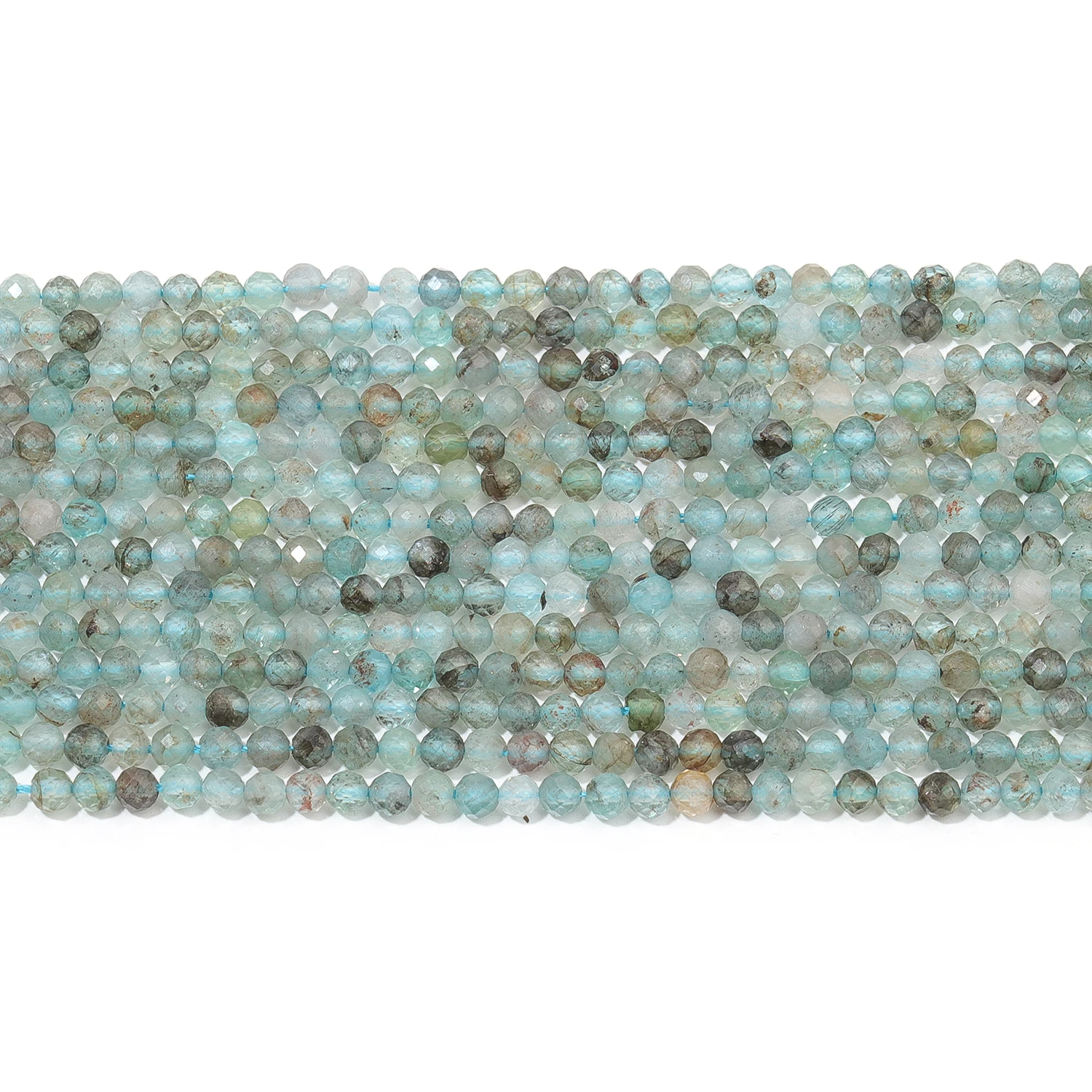 Großhandel Facettierte 2 3 4mm Naturstein Blaue Kyanit Perlen Runde Kleine Lose Perlen für Schmuckherstellung DIY Armbänder Halsketten – Detail 4