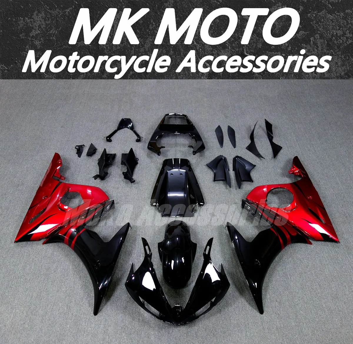 

Motorcycle Fairings Kit Fit For Yzf R6 2003 2004 2005 Bodywork Set High Quality Injection Black Red Flame