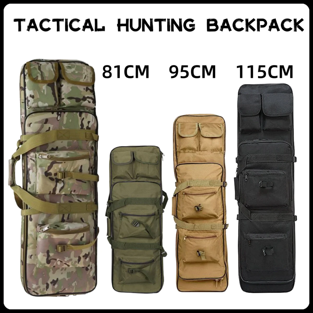 

85 95 115cm Tactical Gun Bag Case Rifle Bag Backpack Sniper Carbine Airsoft Shooting Carry Shoulder Bags for Hunting Accessories