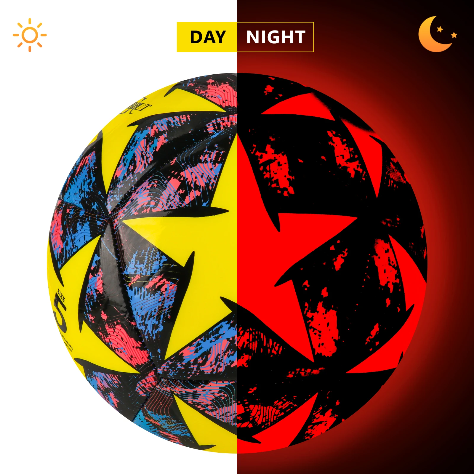 ลูกบอลเรืองแสงในที่มืดไฟ LED ลูกบอลขนาด5-กลางแจ้งในร่มของขวัญสนุกสำหรับวัยรุ่นและผู้ใหญ่-ปั๊มพิเศษและ