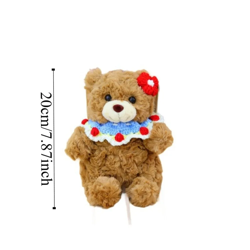 창의적인 20CM 장미 곰 인형, 장미를 입은 봉제 곰 인형, 수제 로맨틱 발렌타인데이 장식품 생일 선물