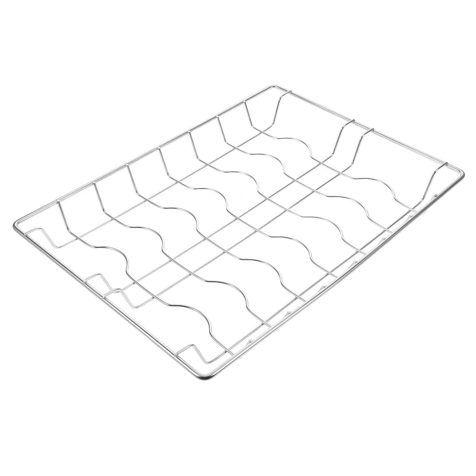 

Stainless Steel Dish Rack Bowl Holder Drainer for Kitchen Countertop Drying Stand Mesh Frame Shelf Storage Organizer