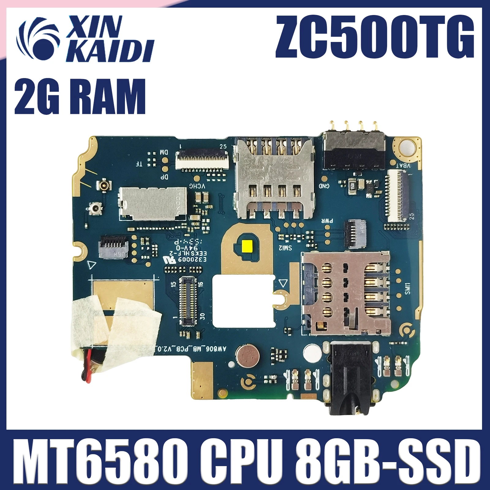 

motherboard for Asus ZC500TG ZC500T Mainboard MT6580 CPU 2GB RAM 8G SSD Logic Board Circuits Accessory Bundles