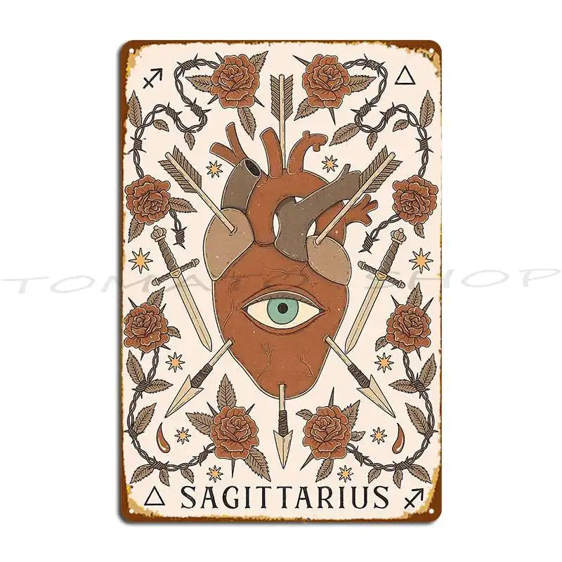 Sagittarius Metal Sign Cinema Garage Printing Wall Decor Custom Tin Sign Poster