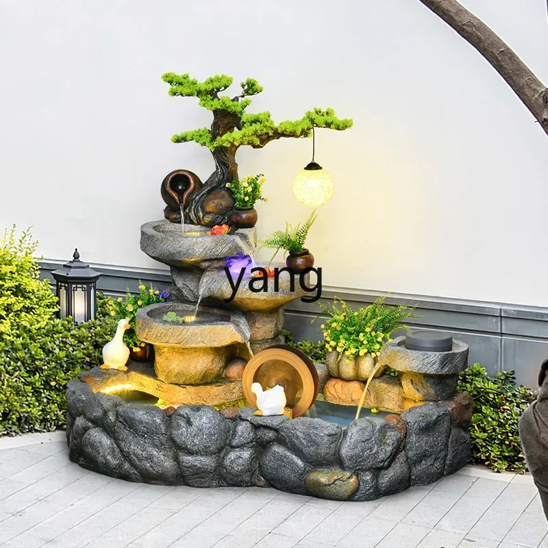 CX Balcony Garden Decorations Pastoral Fountain Circulating Water Lucky Feng Shui