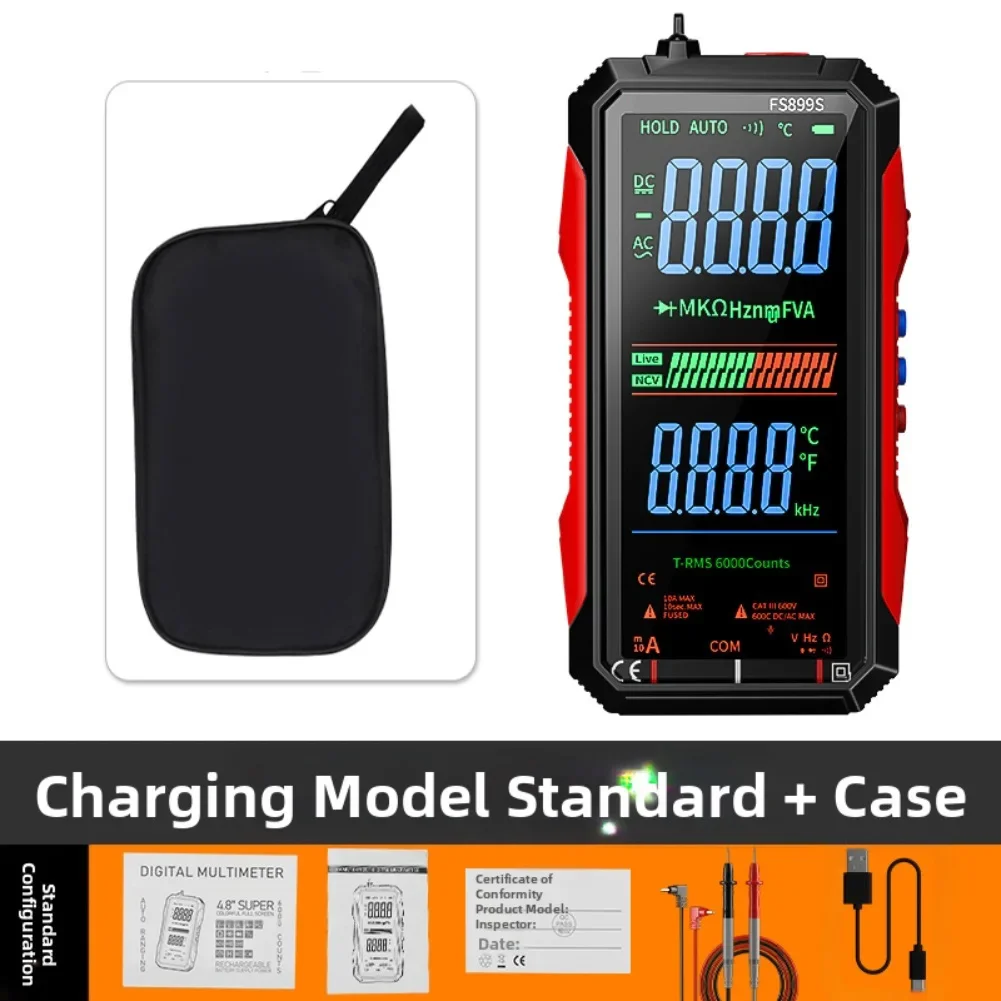 Troubleshooting Electrical Problems 72 * 22 * 140mm RMS Multimeter USB Charging Multimeter For Home Use Resistance Meter