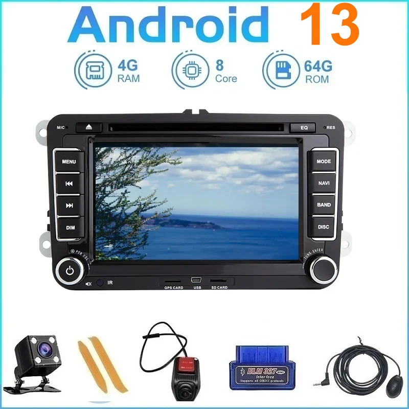 ZLTOOPAI Android 13 Car Radio 2 Din Car DVD Player for VW/Volkswagen/Golf/Polo/Tiguan/Passat/b7/b6/SEAT/leon/Skoda/Octavia Auto