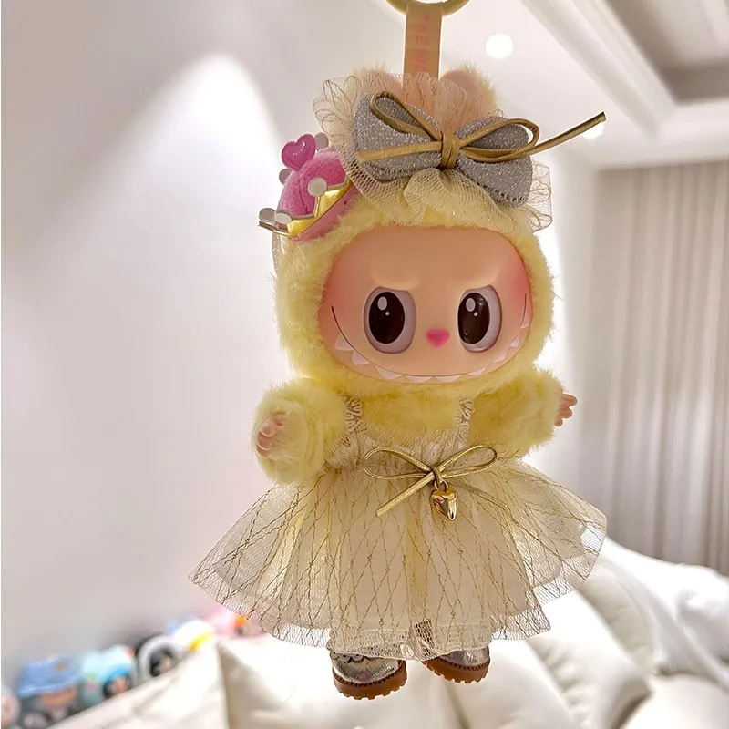 Per Spot originale Labubu scatola cieca in vinile vestiti per bambini abito da principessa fatto a mano gonna soffice abito da sposa da sposa regalo di moda