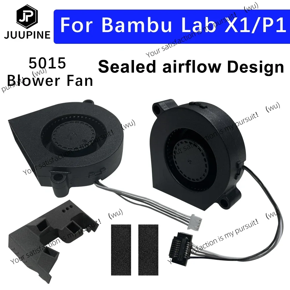 5015 Blower Fan For BambuLab X1 X1C P1P P1S Hotend front coverradial fan Cooling Blower Fan duct Faster Speed Low Noisy 3D Parts
