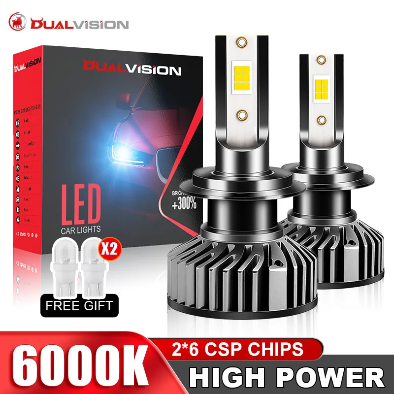

Dualvision H7 LED Headlight 1000W Canbus 6000K 4300K 8000K Led H1 H4 H11 HB3 9005 HB4 9006 Car Light High Low Beam Ice Bulb 12V