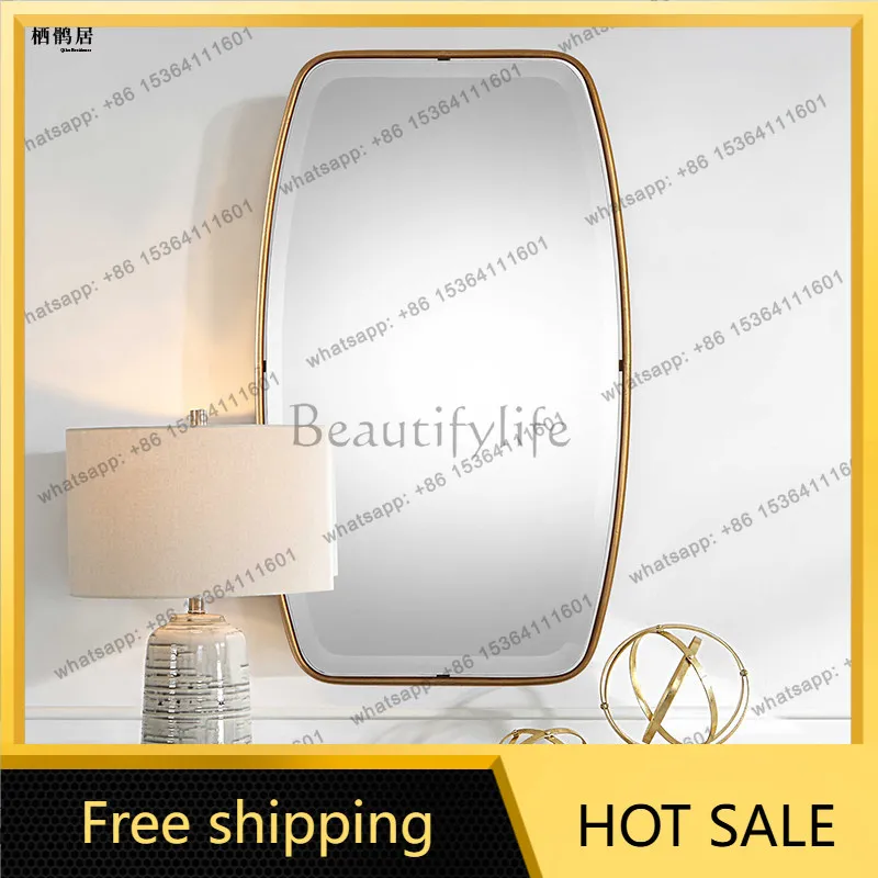 Zj. Bathroom wall-mounted sticker full-length mirror can be customized