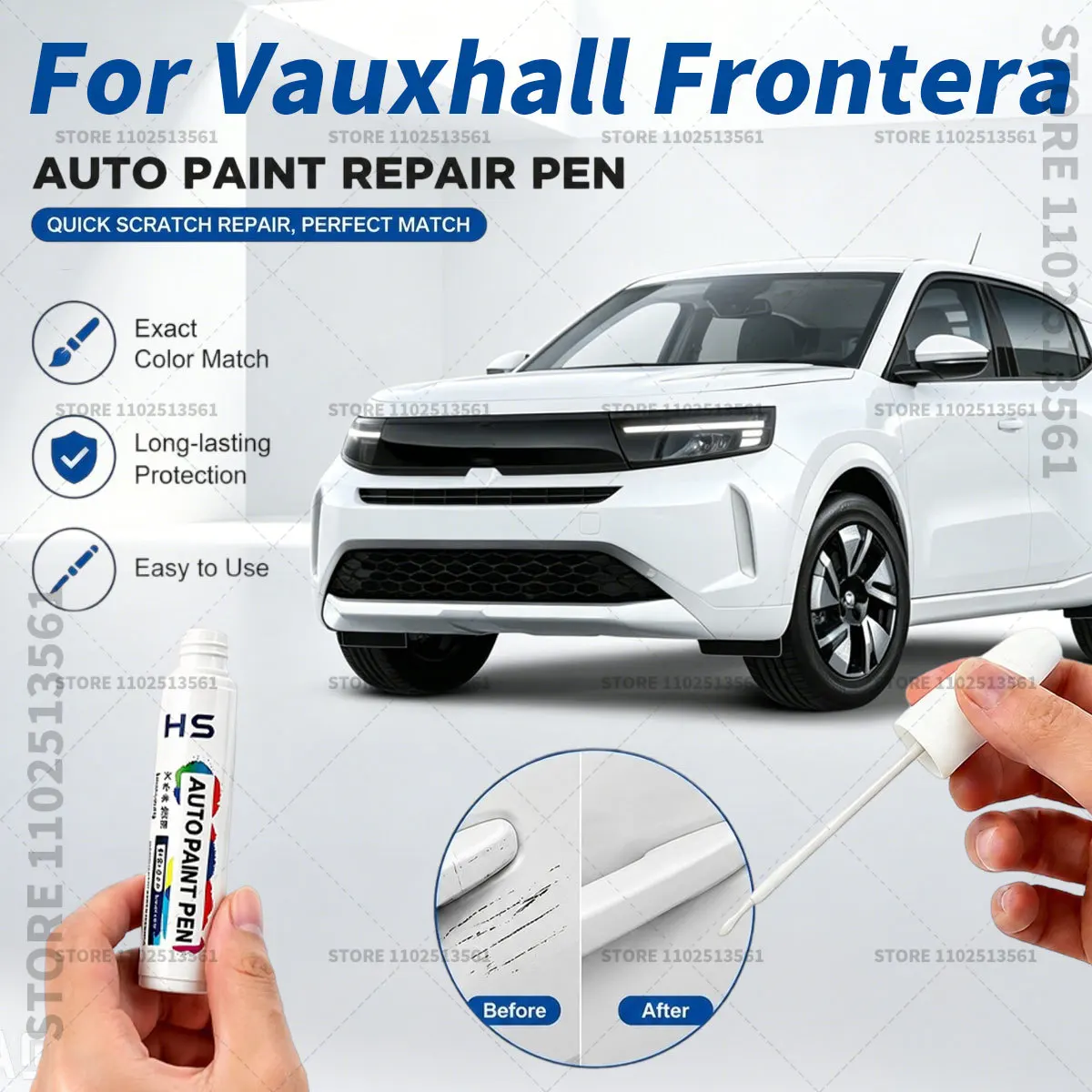 

Black Automotive Touch Up Paint Pen Car Paint Scratch Remover Quick Dry Repair Brush for Vehicle Paint For Vauxhall Frontera