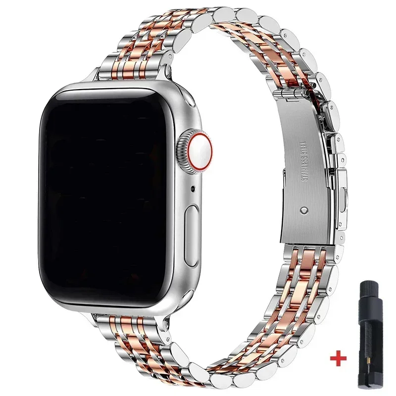 Edelstahlarmband für Apple Watch Ultra3 Band 49 42 44mm Metallarmband für Watch Series 11 10 46mm 9 8 7 6 SE 5 4 3 45 41mm
