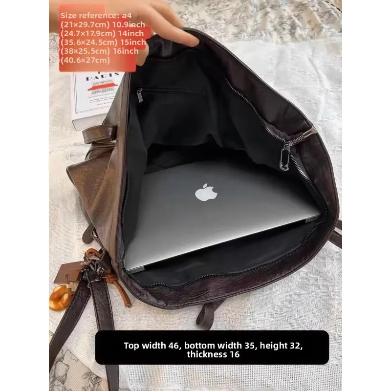New Women' Premium Large-capacity Shoulder Tote Bag Versatile Messenger Bag Commuter Hand-held Underarm Bag Exquisite Simple