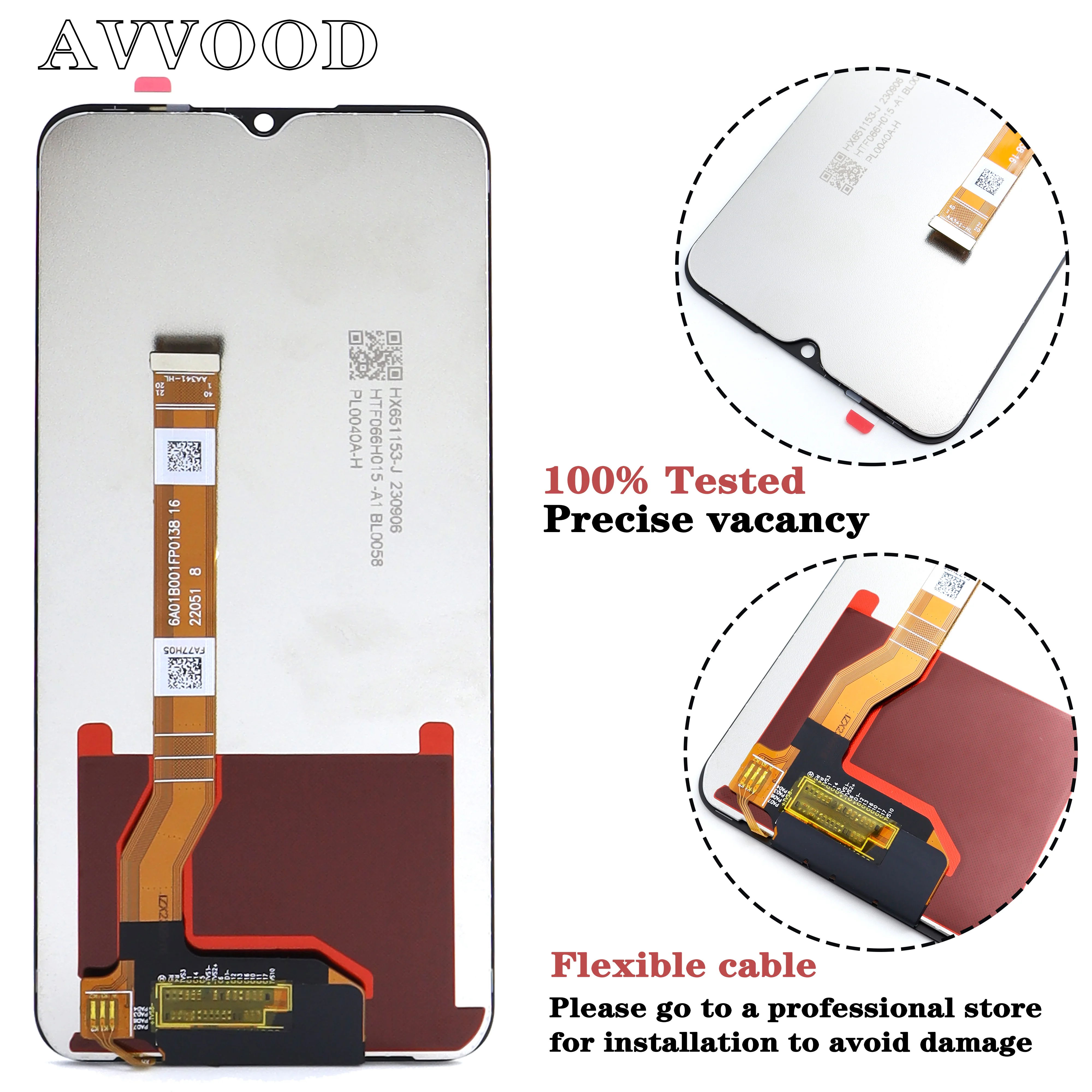 Original LCD Display Screen Replacement, Digital Touch Screen Assembly For Oppo A17, A17K, A17S LCD CPH2477