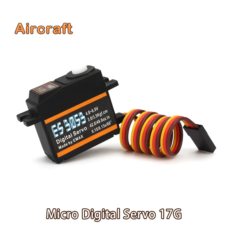 

ES3053 Micro Digital Servo 17g Plastic Gear 4.8V-6V for DIY RC Drones Airplane Aircraft Model Accessories Toys