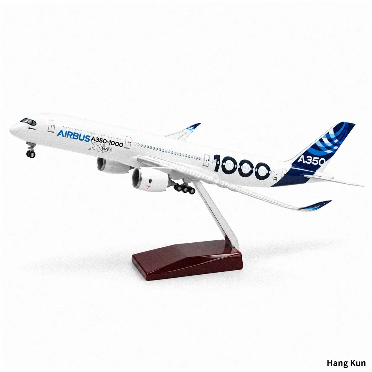 Airbus A350 Prototype Airlines Model 1:157 Scale 47cm Passenger Jet with Base and Landing Gear Die-Cast Resin Aircraft Toy