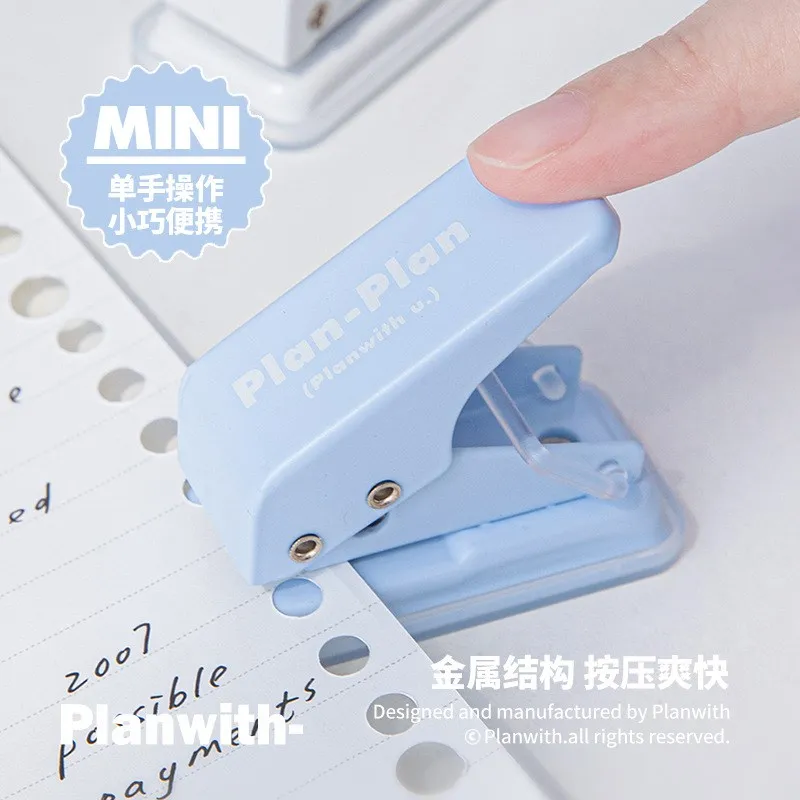 Mini Hole Puncher Single Ring Cute Handheld Hole Punches For Paper Scrapbooks Paper Crafts Stationery Gift Bags