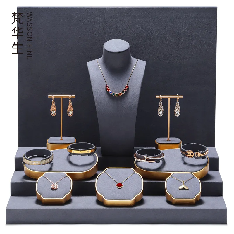 Jewelry display props live streaming display window rings necklaces earrings jewelry storage display rack