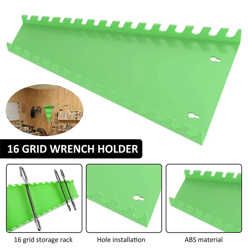 

GTBL 2Pcs Wrench Organizer Wrench Storage Rack Plastic Spanner Tools Holders Wrench Holder Wrenches Keeper For 6-24Mm Wrench