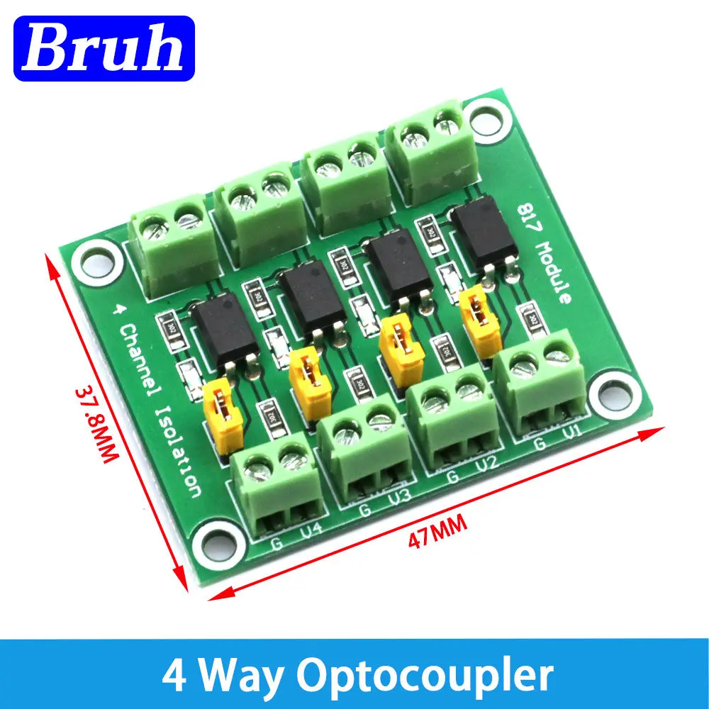 PC817 3.3V-30V 2 Way 4 8 Channel Optocoupler Isolation Board Voltage Converter Adapter Driver Photoelectric Isolated Module