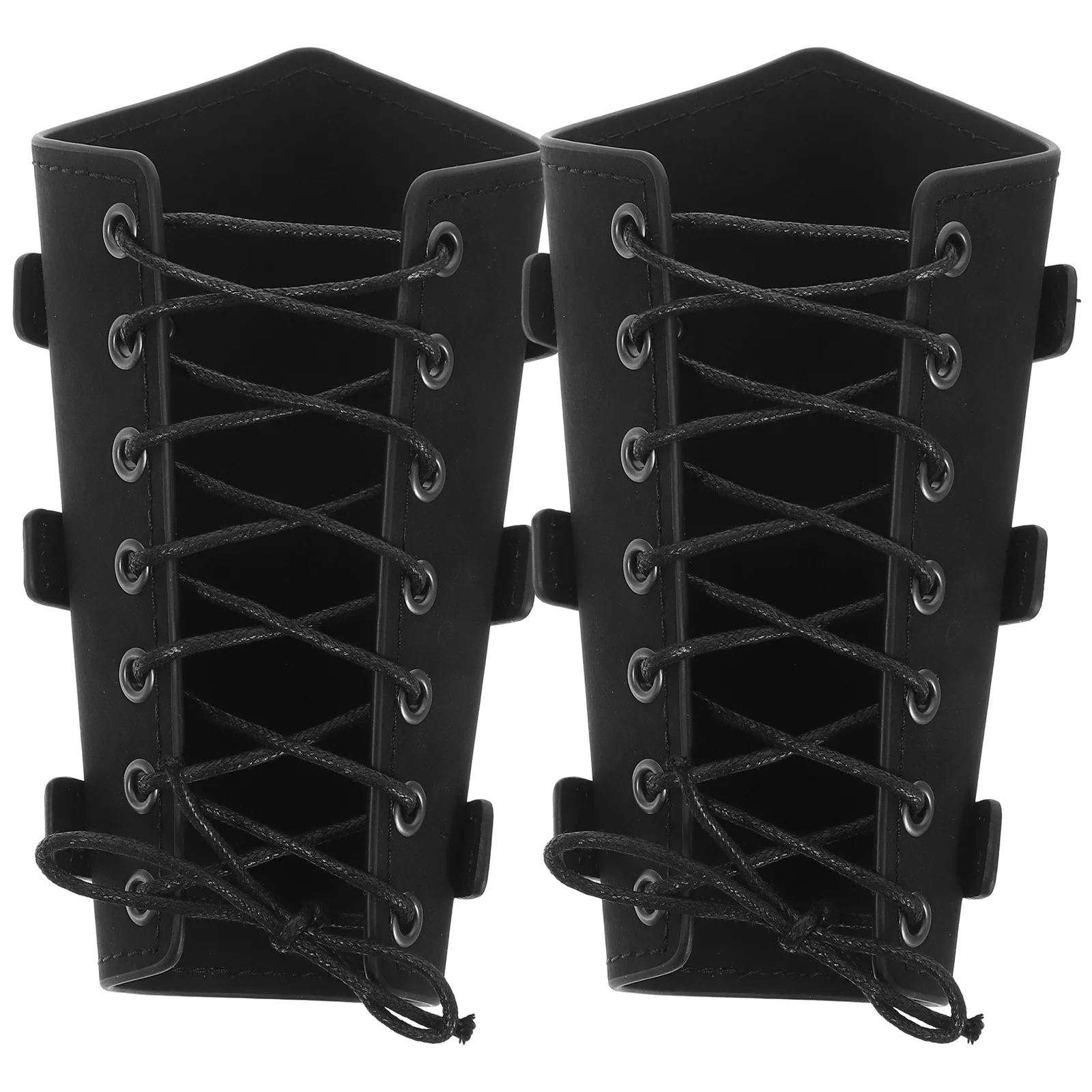 

Ukcoco Medieval Punk Wristband Bracelet PU Black Vintage Riding Bracer for Cosplay Outdoor Party Accessory