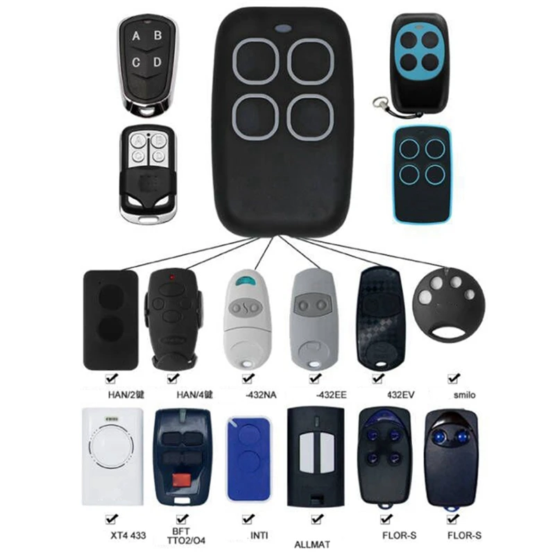 Full-Frequency Self-Searching 250MHZ-913MHZ Multi-Frequency Wireless Remote Controller Rolling Code 4-Button Copy Remote