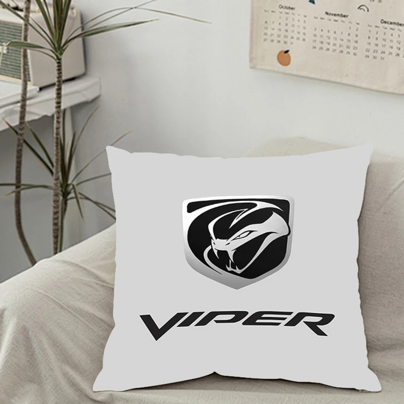 Pillow Cover iving room bedroomo office car logo Throw Pillows Square Pillowcase D-Dodges Vipers logo Home Decor handsome