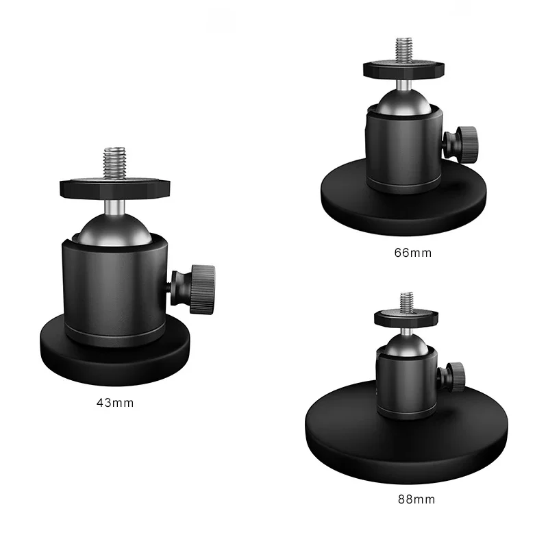 Forte ventosa magnetica adattatore di Base per montaggio a testa a sfera con vite da 1/4 pollici per treppiede per fotocamera DSLR supporto per luce