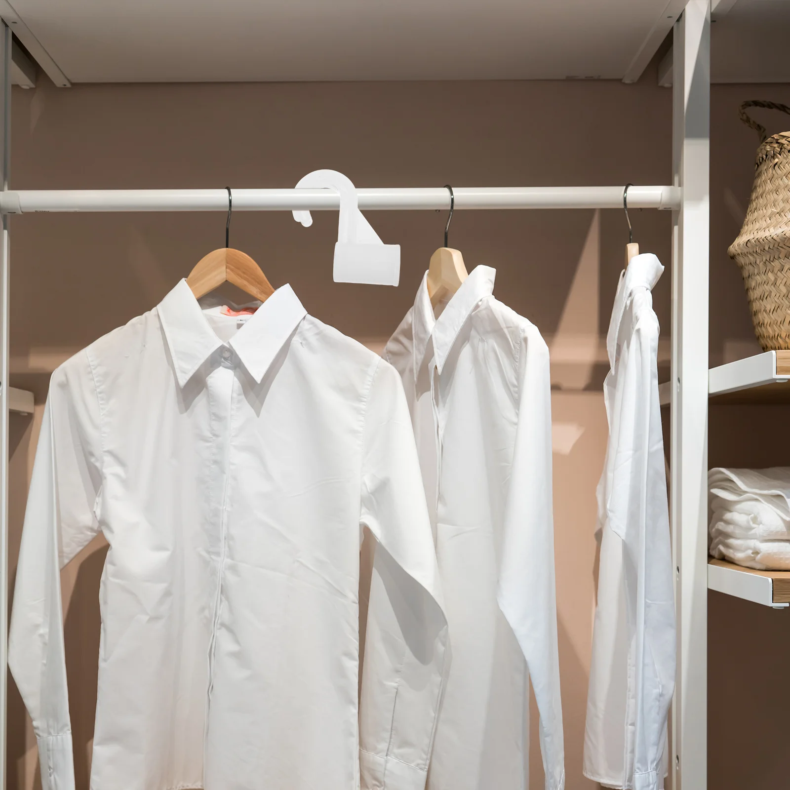 

10Pcs Heavy Duty Closet Hooks for Rod Thickened Plastic Hanger Support Secure Anti-Slip Hold Maximize Closet Space Wardrobe