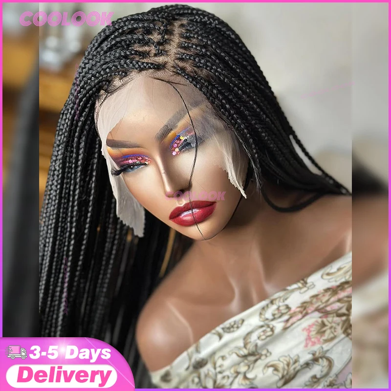 

Несколько стилей, 36 дюймов, косички, кружевной парик, синтетические полные кружевные плетеные парики для чернокожих женщин, плетеные парики без узлов