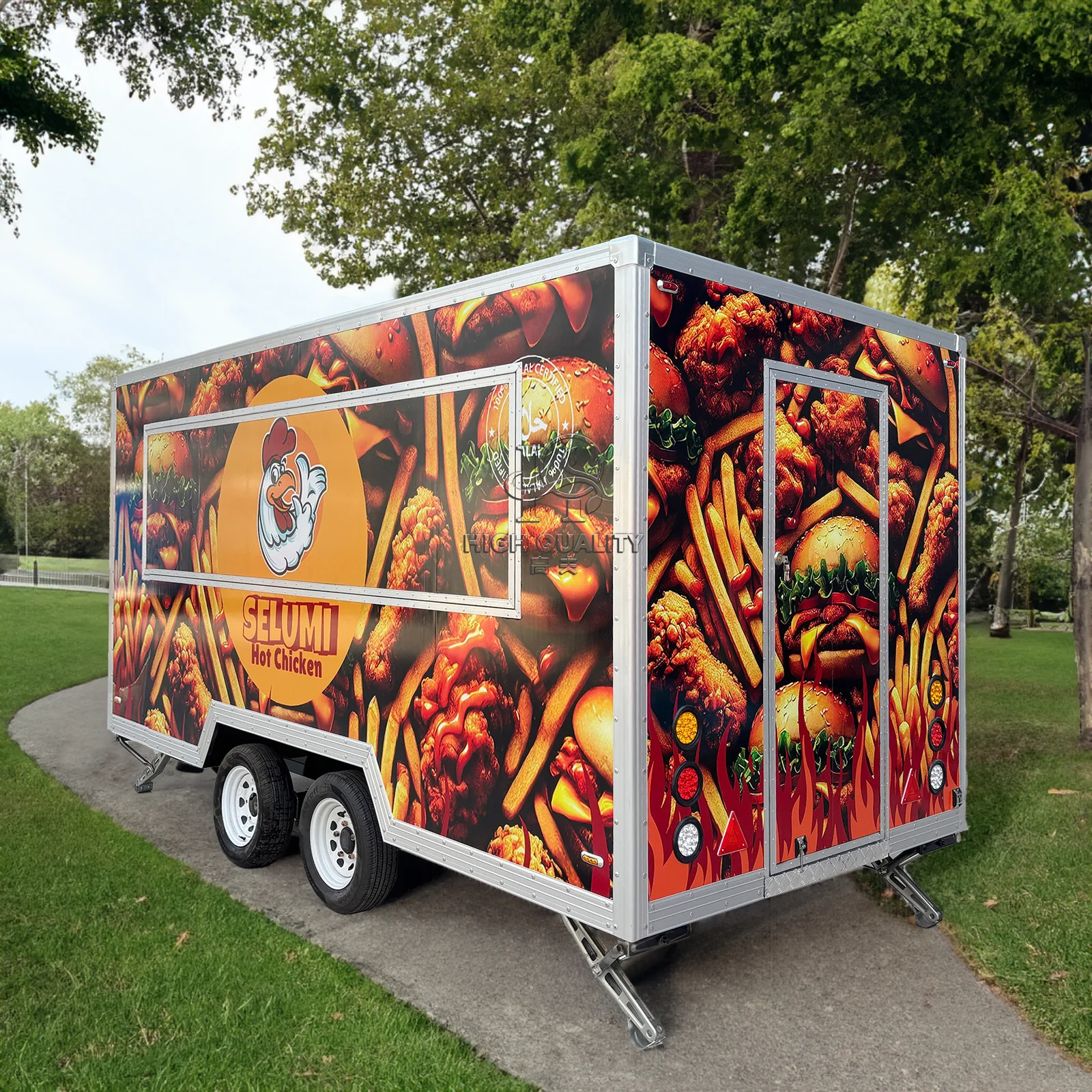 Ice Cream Food Cart Refrigerator Mobile Food Caravan Fast Food Trailer For Sale Usa