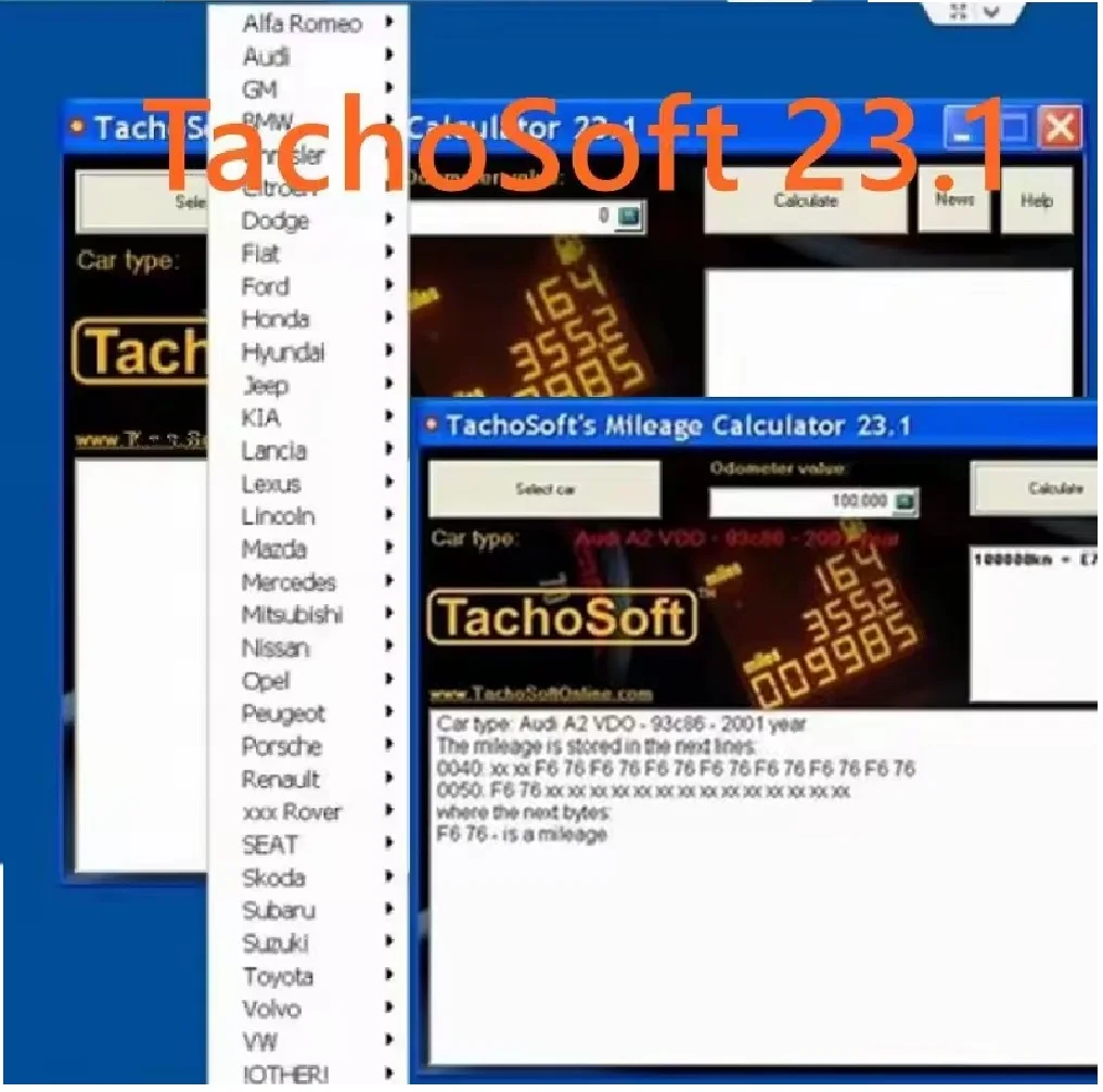 

TachoSoft Mileage Calculator 23.1 TachoSoft Mileage Counter Calculation Software V23.1 With License Digital Odometer Calculators