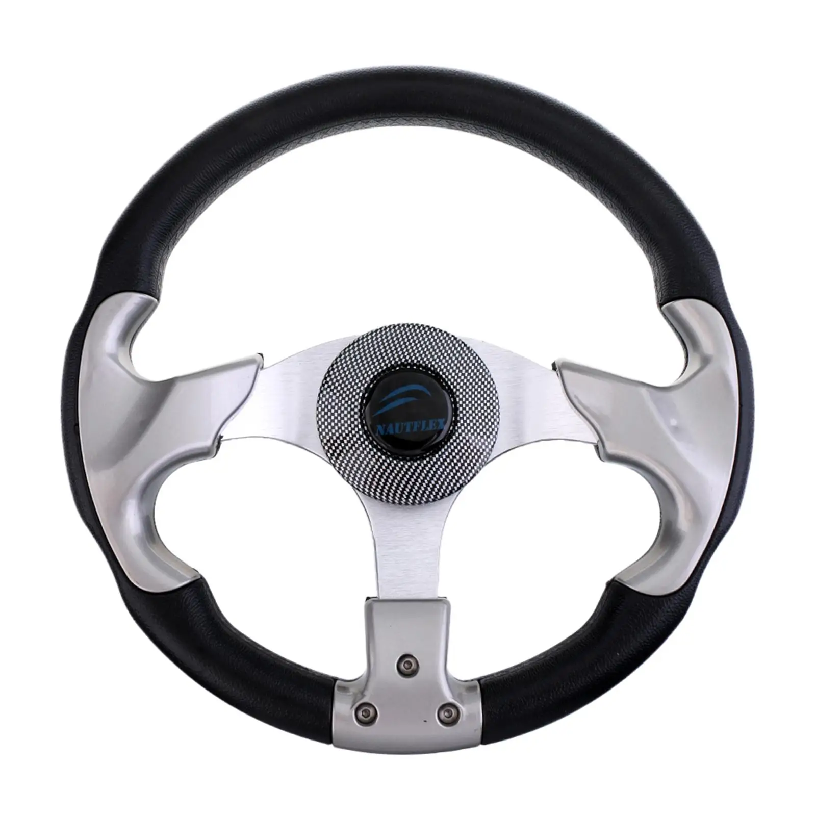 Performance 12.4''/31.5cm 3 Spoke 3/4'' Marine Boat Speedboat Steering Wheel Sports Wheel with Comfort Foam Grip and Center Cap