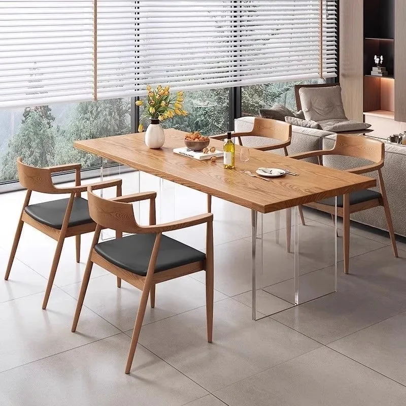 Nordic Creative Floating Table Modern Minimalist Acrylic Long Floating Table Study Bedroom Furniture Meubles De Bureau FYFD