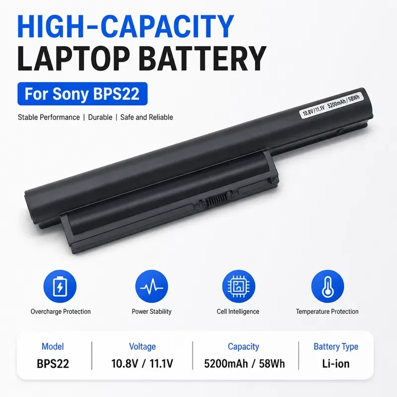 Replacement Laptop Battery for Sony VGP-BPS22 PCG-71212T 71211T 61211T 61212T Notebook High Capacity Rechargeable Li-ion