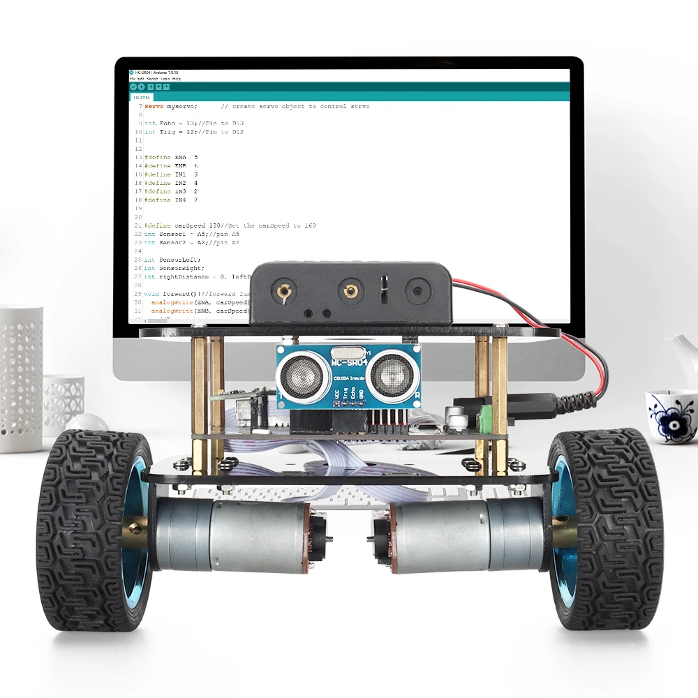 Kit di automazione elettronica intelligente più venduti per Kit di autobilanciamento di programmazione Arduino Kit robotico di bilanciamento professionale 2WD