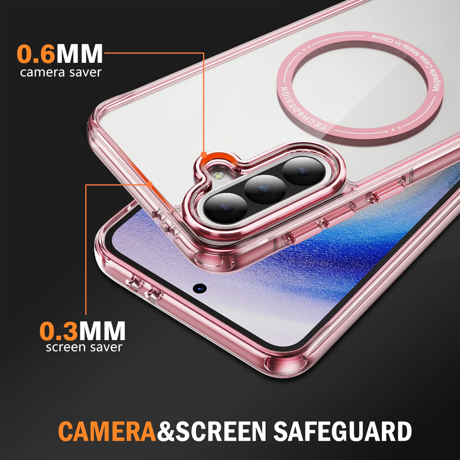 حافظة شفافة مغناطيسية شفافة لهاتف سامسونج جالاكسي S25 Ultra S24 Plus S23 A56 A55 A15 لهاتف Magsafe Matte غطاء نحيف مقاوم للصدمات