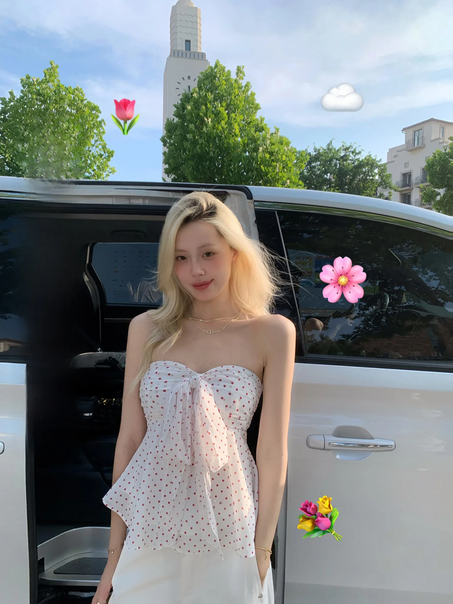 

Polka Dot Tube Top Vest Women Summer Slimming Svel irt French Sle Breathable Polyester Fiber Skin-friendly Casual Wear