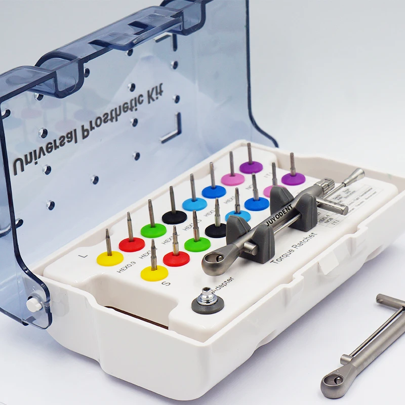 Zestaw narzędzi do przywracania implantów dentystycznych wkrętaki uniwersalne klucz dynamometryczny