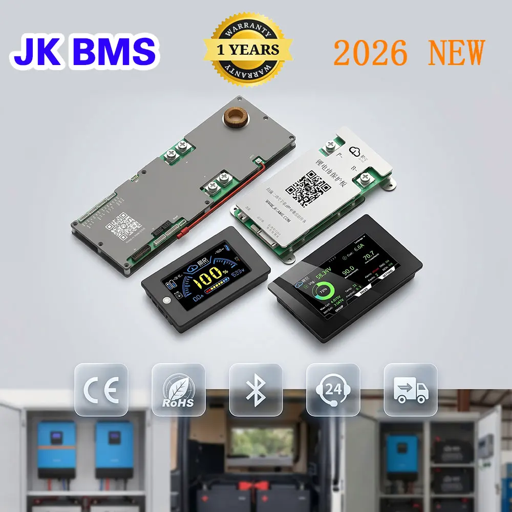 

JK Smart BMS 8S-16S 48V 150A PB1A16S15P Active Balance Bluetooth LiFePo4 Li-ion LTO for Solar/Home/RV