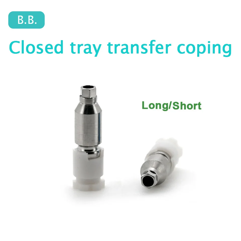 10Pcs Dental Closed Tray Transfer Coping Kit Impression Analog Screws Fit BB System Laboratory Prosthetic Impression Copings