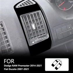 공기 배출구 닷지 RAM Promaster 2014-2021 Fiat Ducato 2007-2021 자동차 인테리어 액세서리 용 새로운 ABS 광택 검정색 스티커