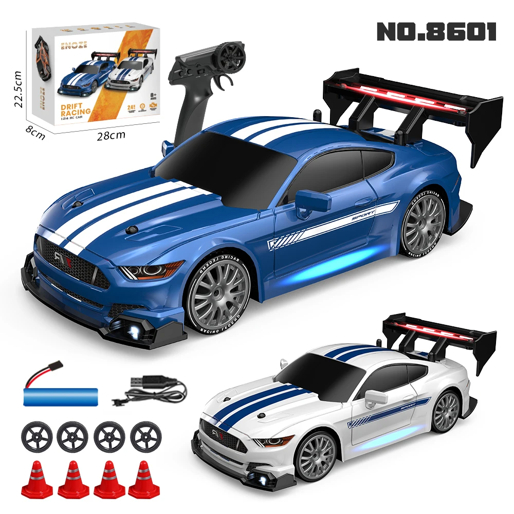 

8602 1:24 2.4G Mustang Half Scale Drift Remote Control Car Remote Control Racing Car Children'S Toy Christmas Gift