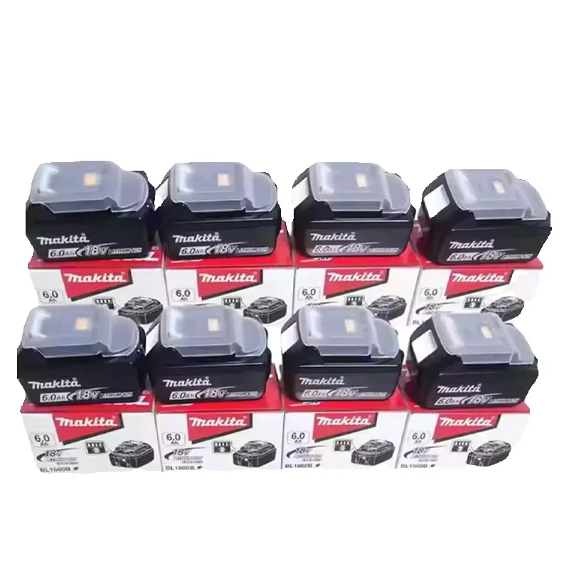 100% oryginalna bateria Makita 18V 6Ah do Makita BL1840 BL1830B BL1850B BL1850 BL1860 BL1815, zamiennik baterii litowej — 2