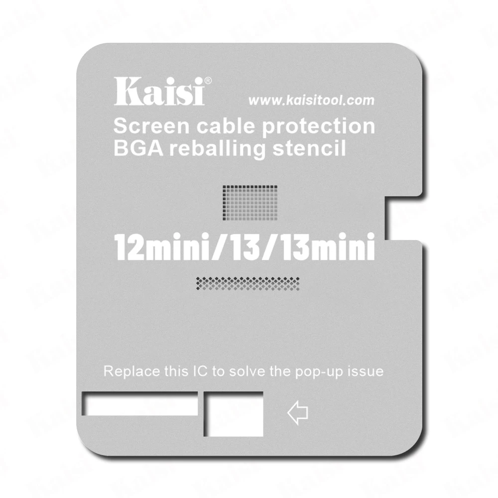 Kaisiをreballing鋼ステンシル液晶画面フレックスケーブル保護11 12 13 ic研磨画面ポップアップ修理