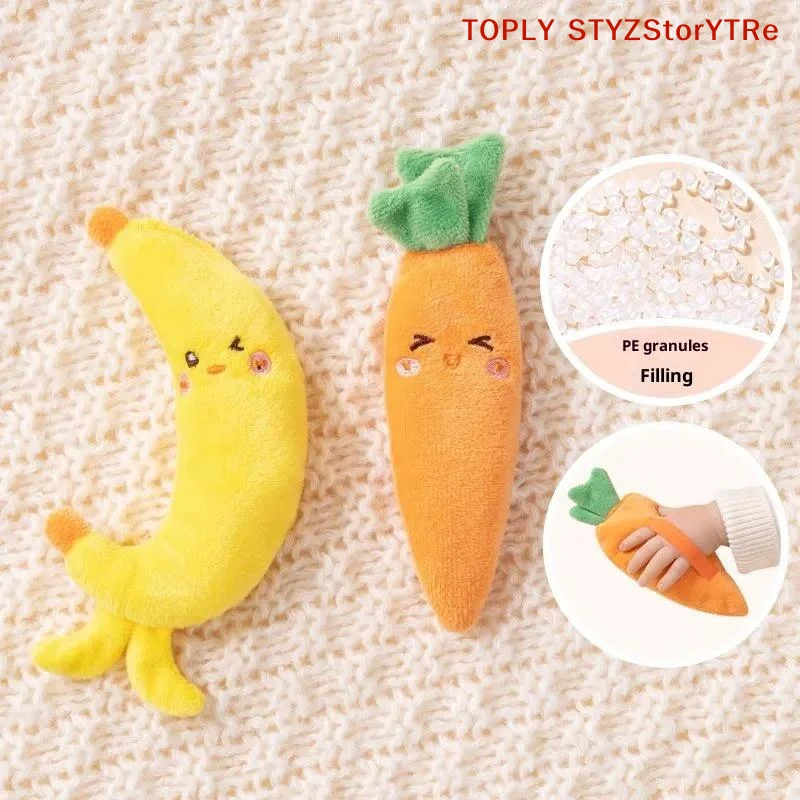 1/2 SZT. Pluszowa zabawka uspokajająca dla niemowląt, lalka owocowa, zabawka przeciw zdrętwieniom, pomoc w zasypianiu, pierścień do trzymania, zabawka komfortowa dla noworodków