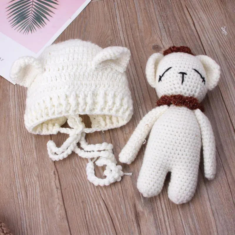 76HF Baby Gift Newborn Girls Boys Photography Prop Photo Crochet Knit Hat